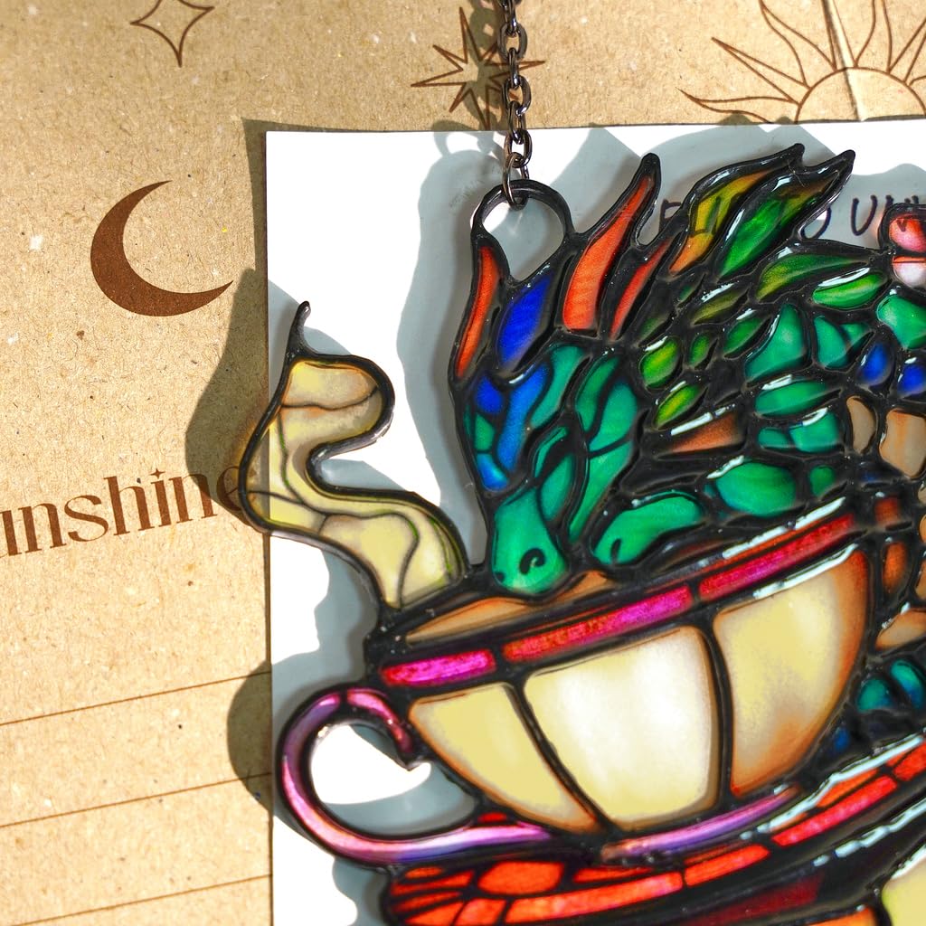 GIKZO Handmade resin sun catcher offers lightweight, glass-like beauty without risk of sharp glass.