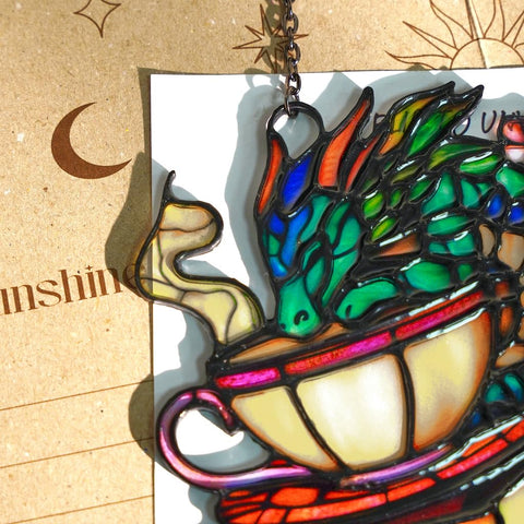 GIKZO Handmade resin sun catcher offers lightweight, glass-like beauty without risk of sharp glass.