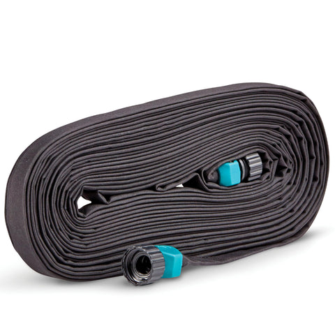 Gilmour 25' flat weeper hose distributes water along roots for efficient irrigation