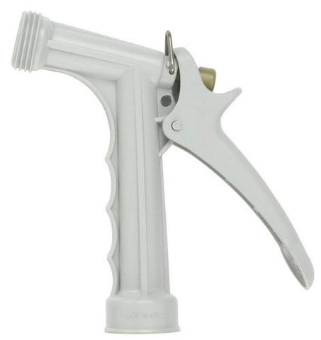 Gilmour continuous plastic salt water nozzle, corrosion-resistant for marine use.