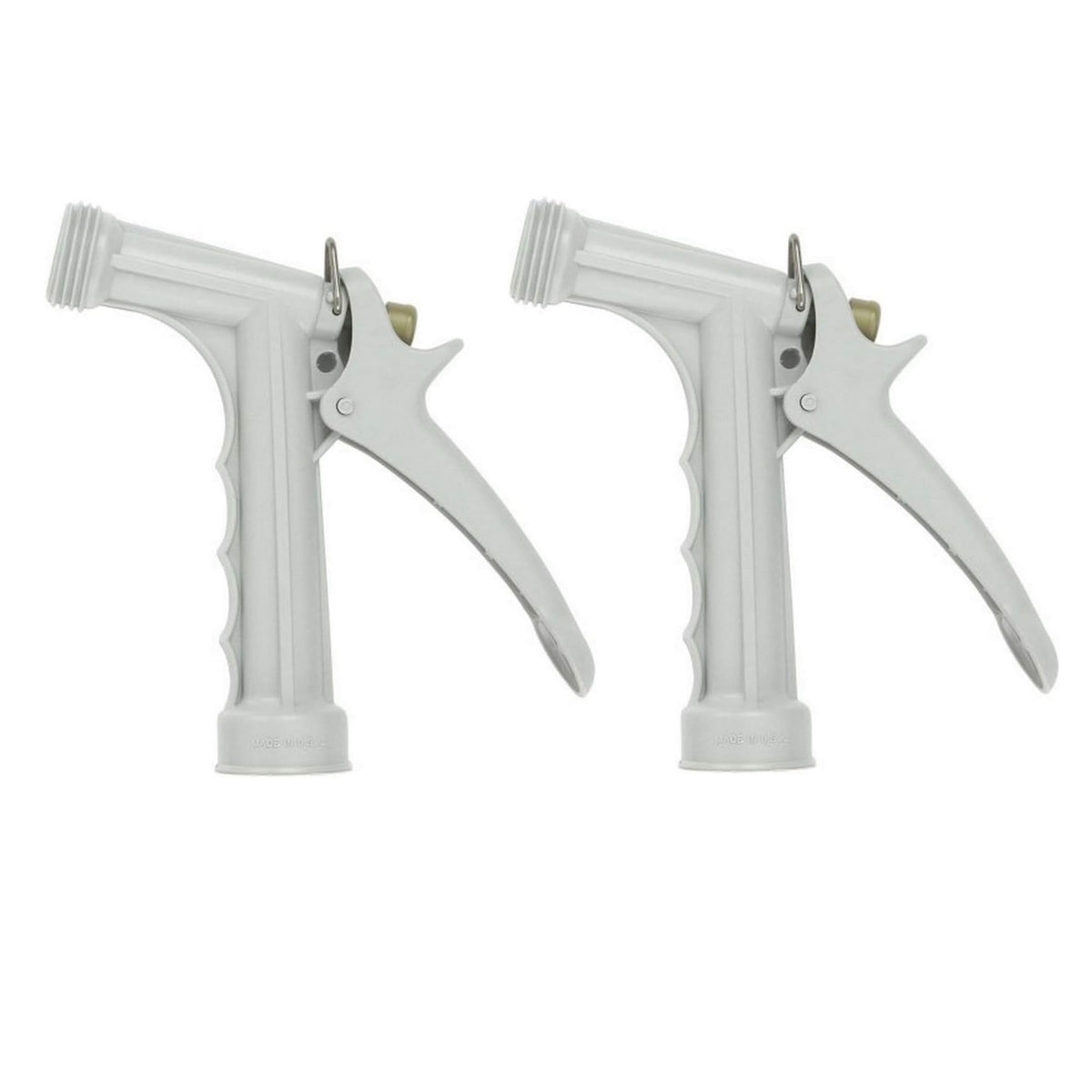 Gilmour continuous salt-water nozzle front view, corrosion-resistant for marine use