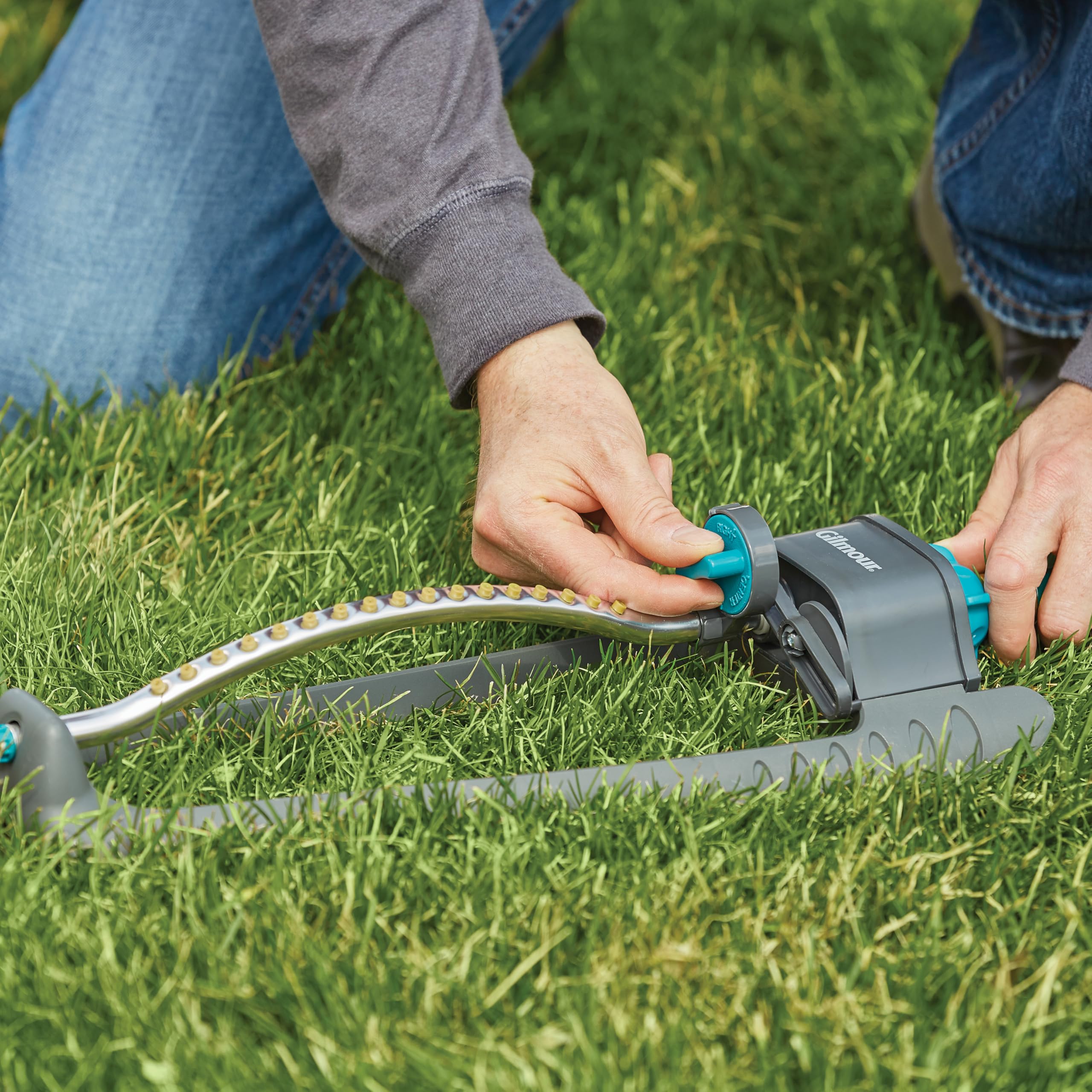Gilmour DIY garden watering system potential through expandable sprinkler network.