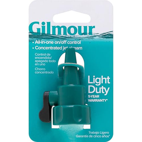 GILMOUR jet hose nozzle with shut-off valve for flow control and water saving