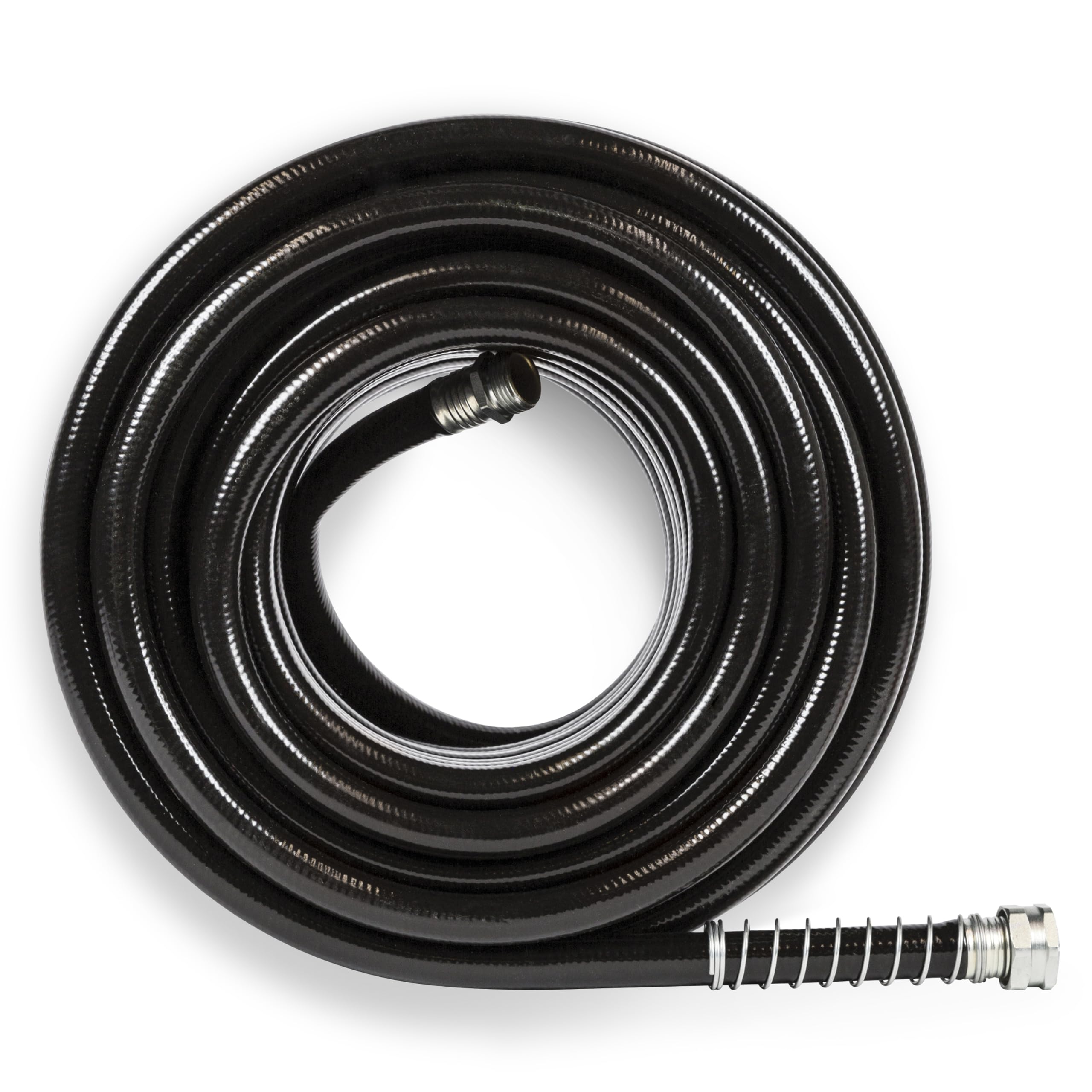 Gilmour Pro 100ft Flexogen hose ready for washing and watering tasks.