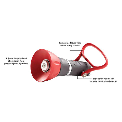Gilmour Pro Twist nozzle ideal for car and driveway cleaning with precision spray.