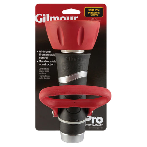 Gilmour Pro Twist hose nozzle ergonomic handle for comfortable, extended use.
