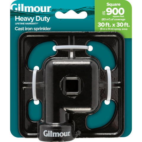 Gilmour stationary spot sprinkler side view highlighting low-pressure compatibility for small areas