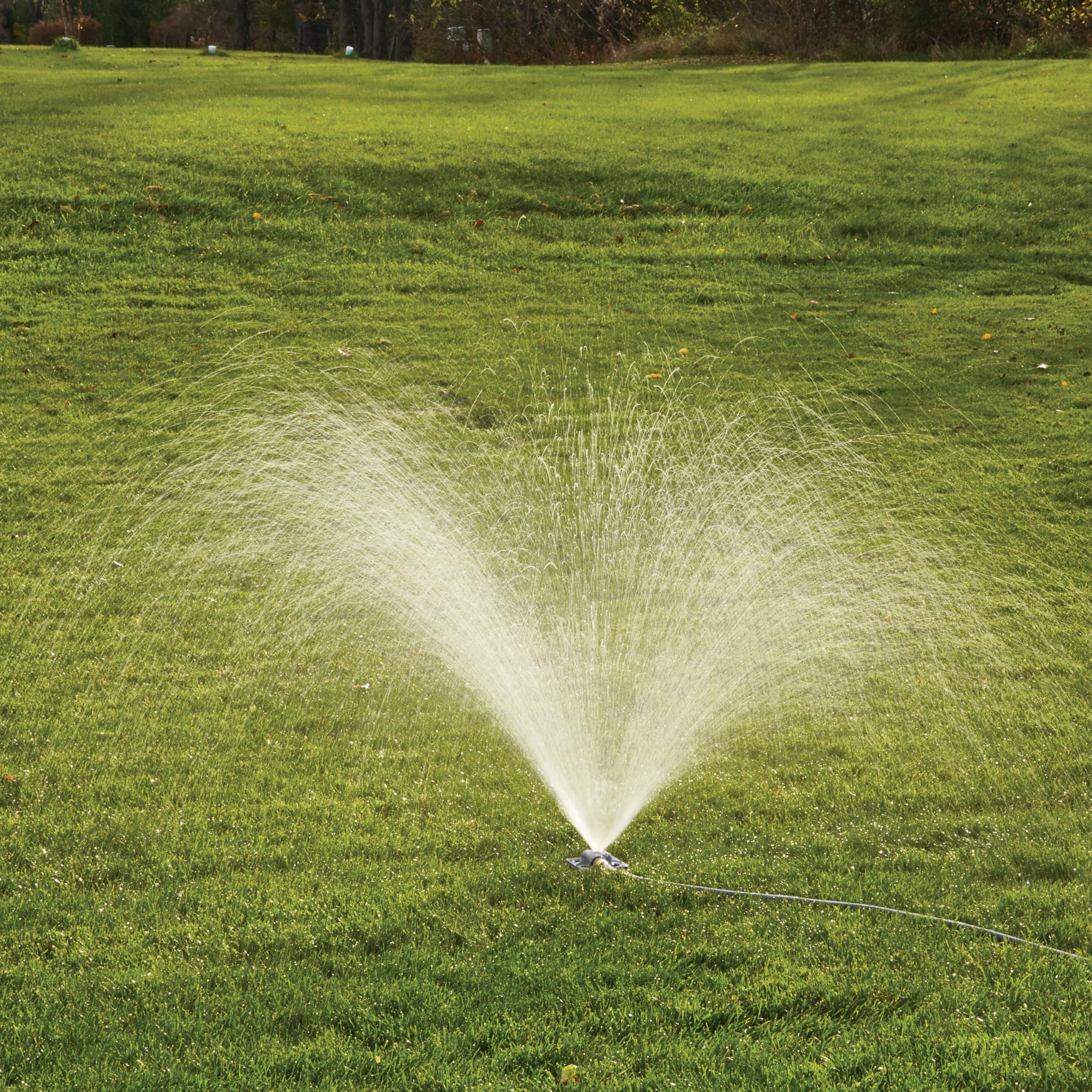 Gilmour stationary spot sprinkler stable cast-iron base ensuring leak-free operation