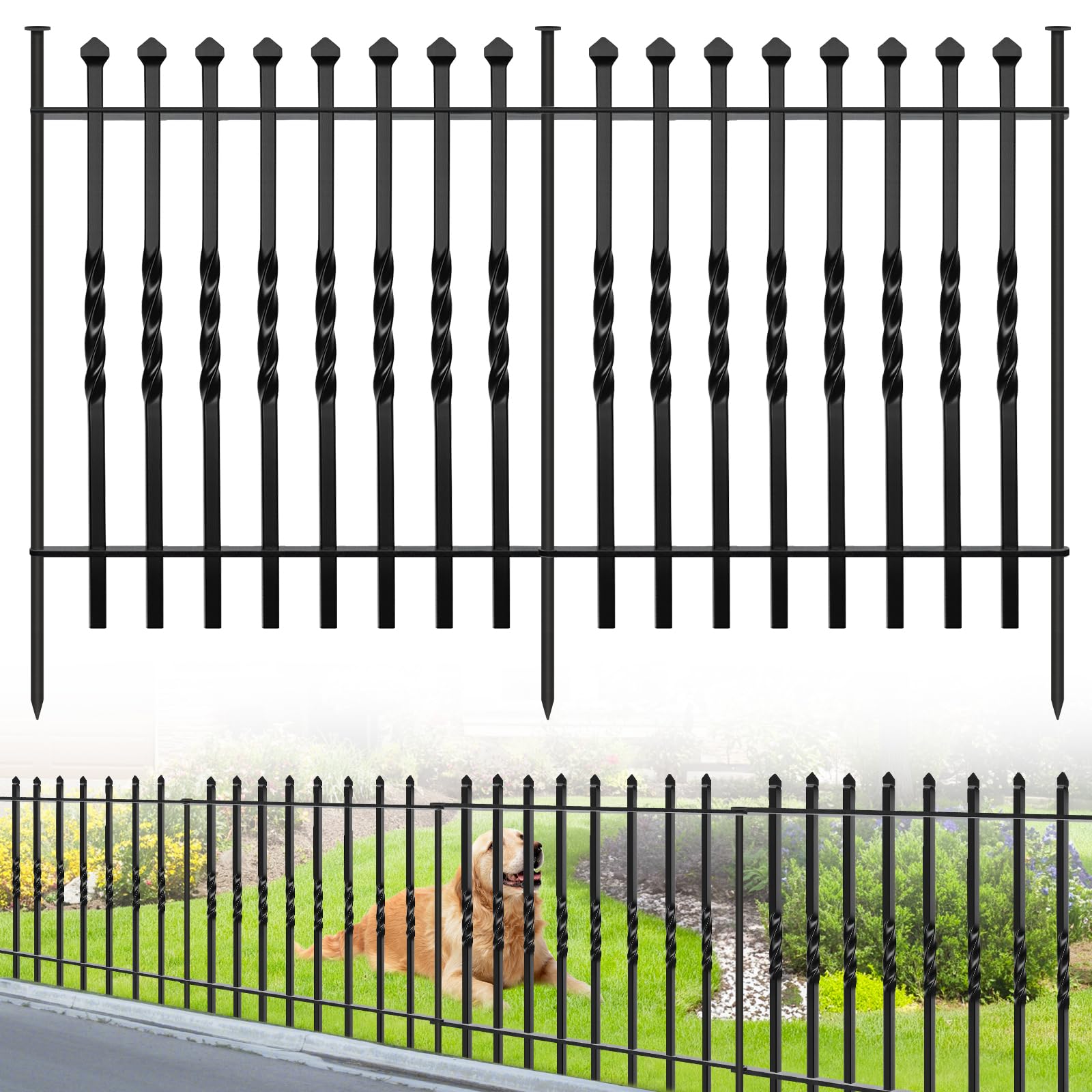 GILPWA 10-panel garden fence assembly showing modular design for DIY borders.