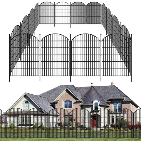 GILPWA 18-panel garden fence setup shows arch design and quick install.