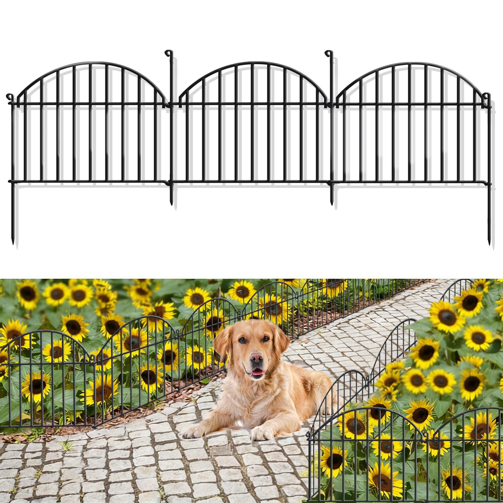 GILPWA arch garden fence overview with decorative panels for border use
