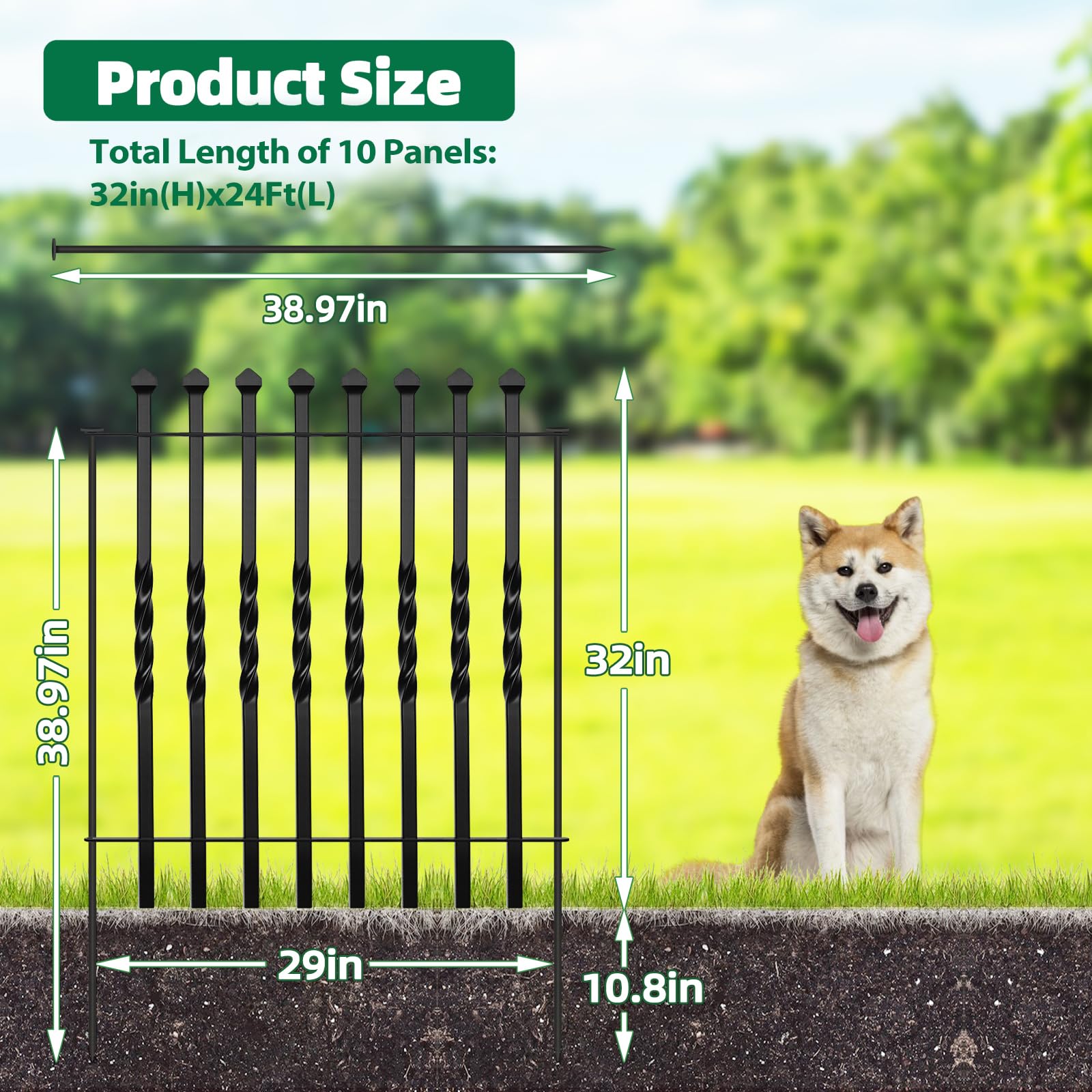 GILPWA 32h 29w panel highlights sturdy construction for durable yard edging.