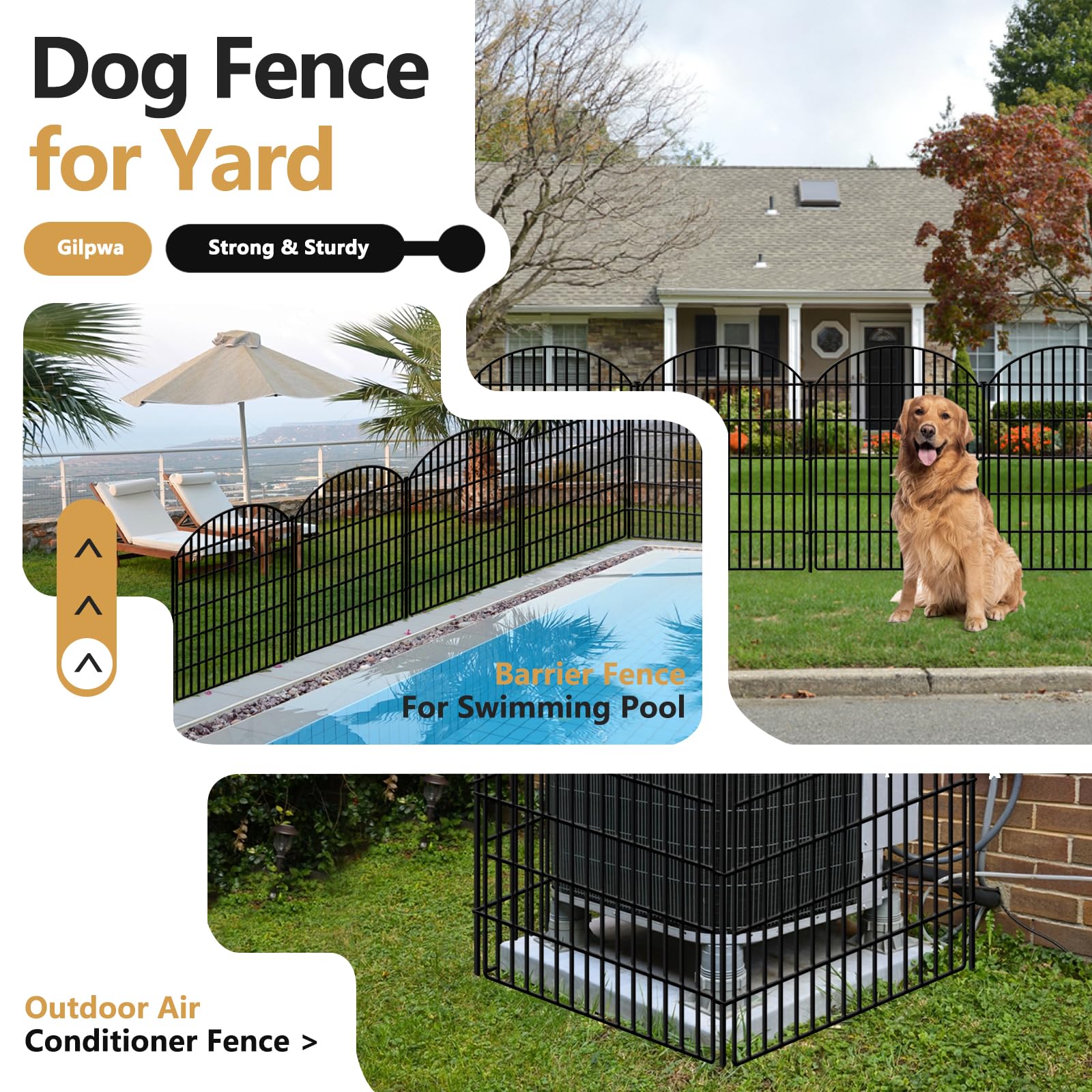 GILPWA outdoor dog playpen setup around garden plants.