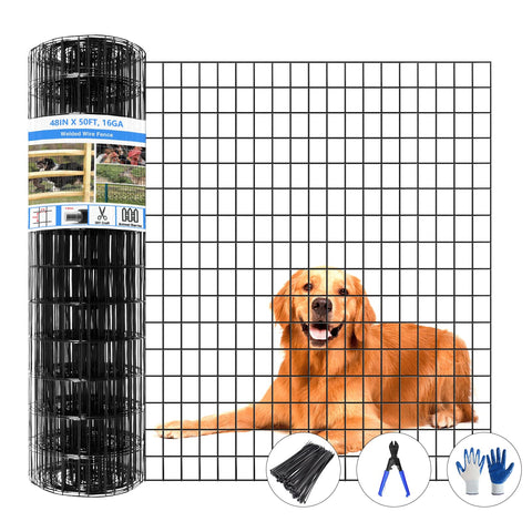 GILPWA welded wire fence 50ft roll protects gardens with durable mesh.