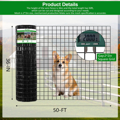 Close-up of 16GA 2x2 mesh showing sturdy weave and smooth black coating.