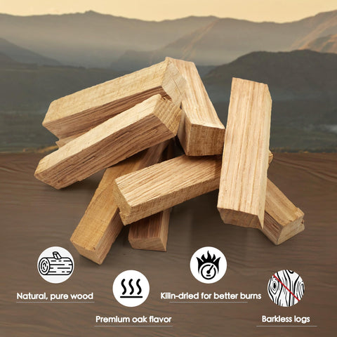 Gimgsoen bark-free firewood reduces smoke and ash for a cleaner cookout.