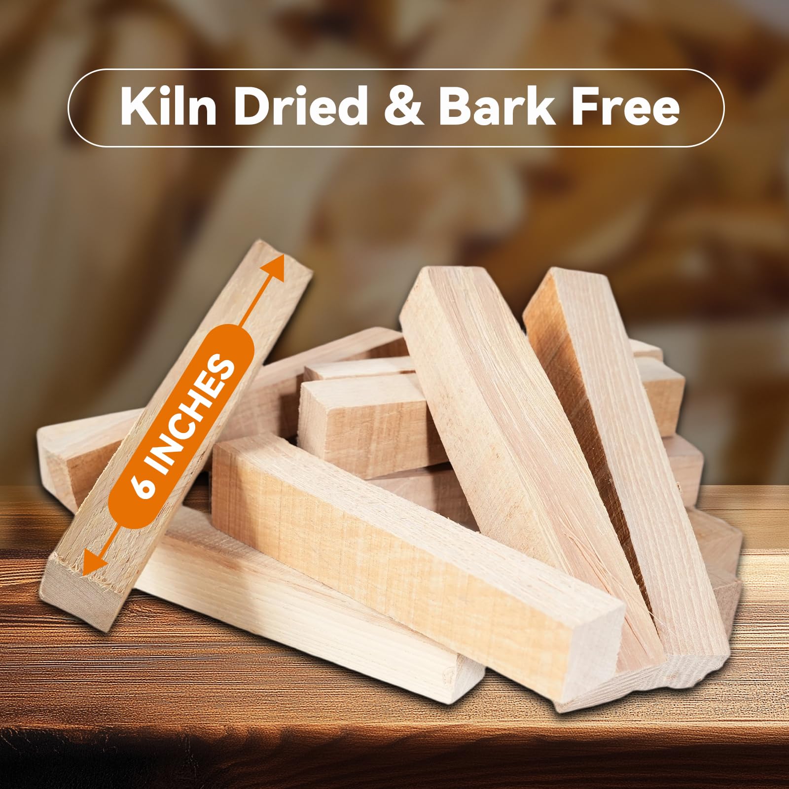 Gimgsoen Bark-free wood reduces smoke, helping cleaner burns in pizza ovens and smokers.
