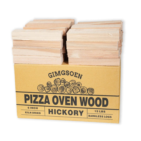 Gimgsoen Hickory Pizza Oven Wood 6inch logs deliver consistent heat for crisp crusts.