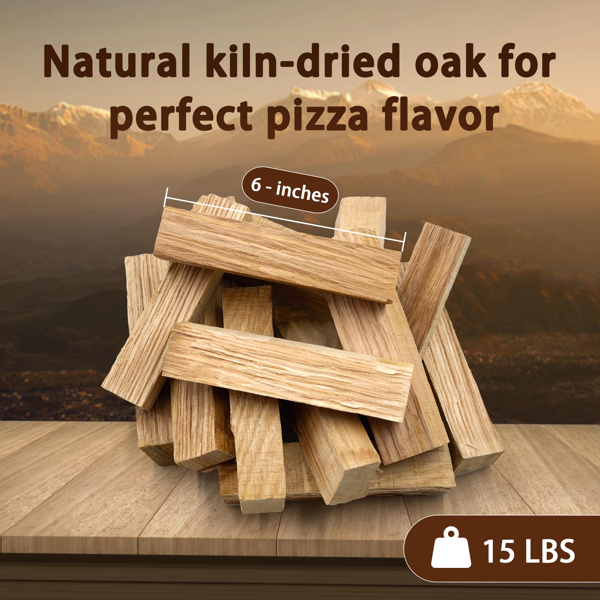 Gimgsoen kiln-dried oak logs delivering long-lasting flames for grilling and smoking.