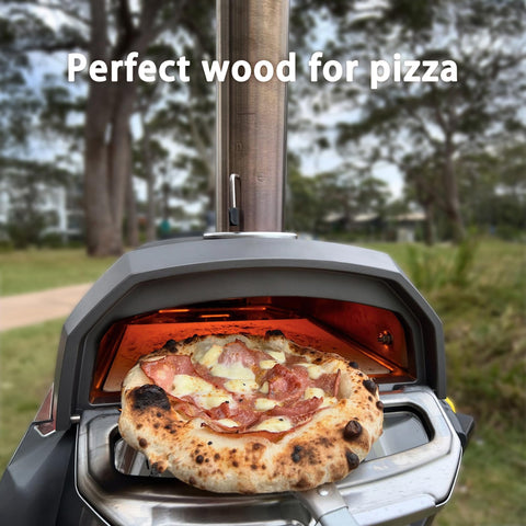 Gimgsoen premium oak wood supports versatile Ooni, Gozney, Solo Stove setups.