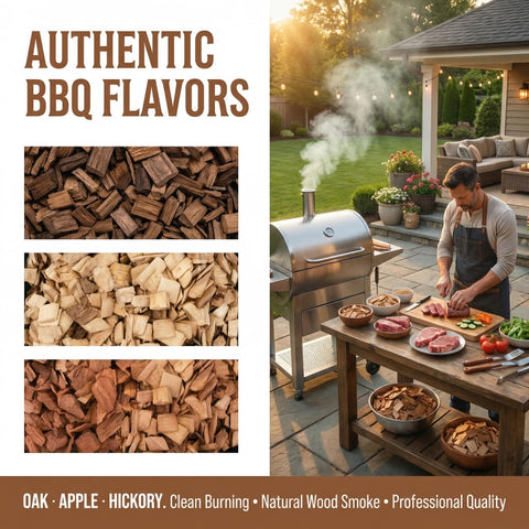 Gimgsoen Variety pack smoke chips 2lb with 3 flavors for versatile recipes.
