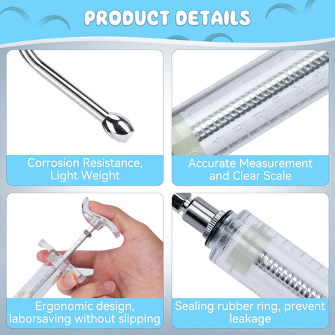 Detachable syringe with adjustable dosage for flexible use