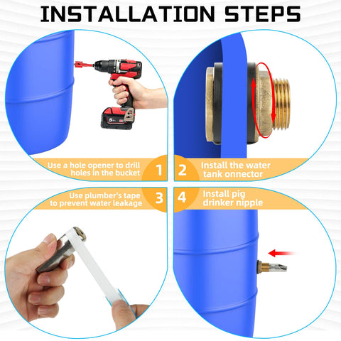 Barrel-to-tank assembly setup with GINDOOR components
