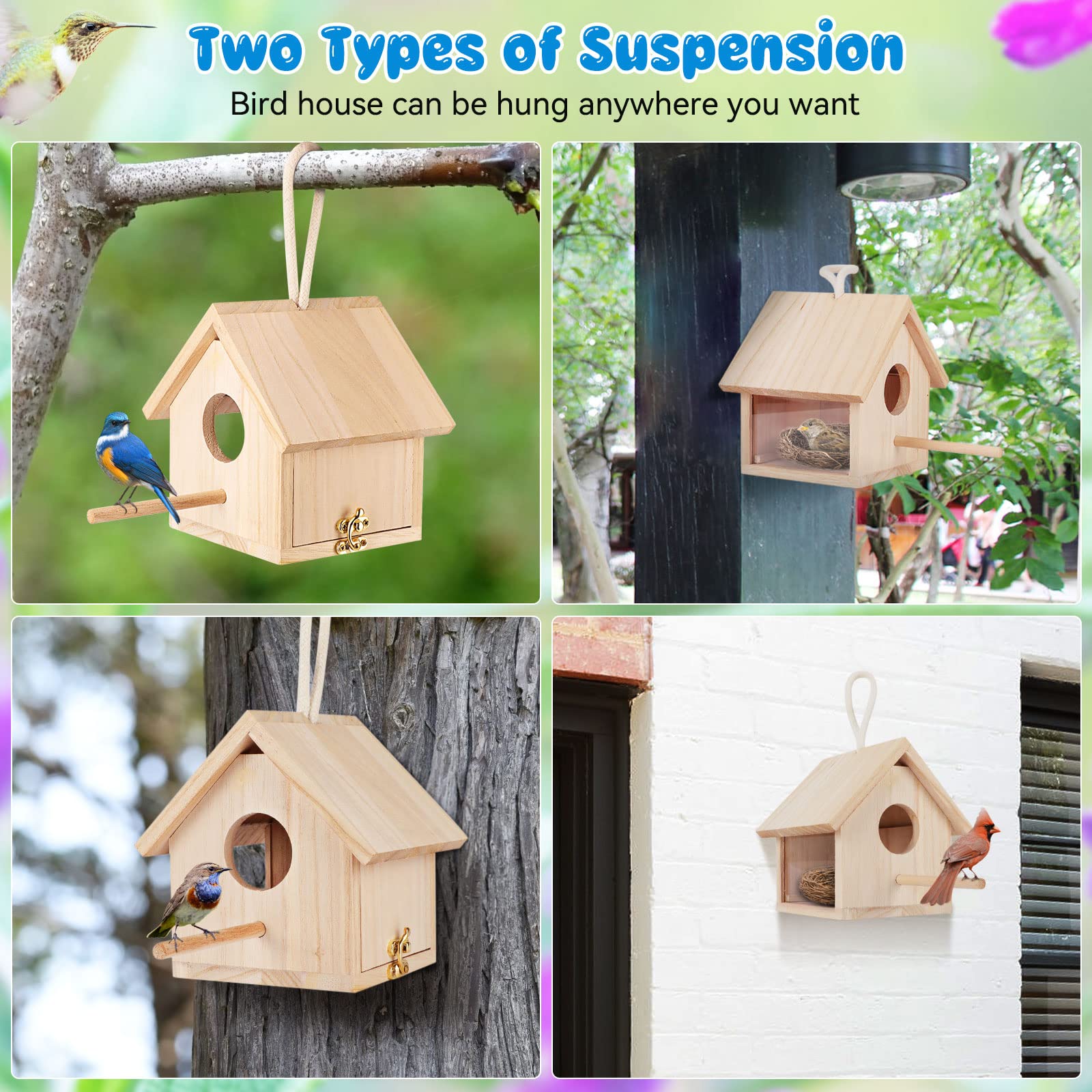 GINDOOR bluebird home outdoors decorative feature for garden.