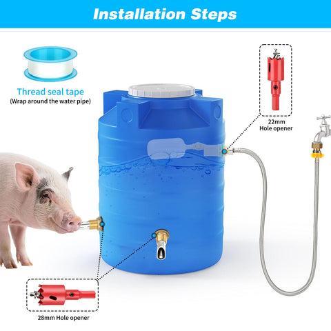GINDOOR 100 cm stainless hoses support flexible hose routing.