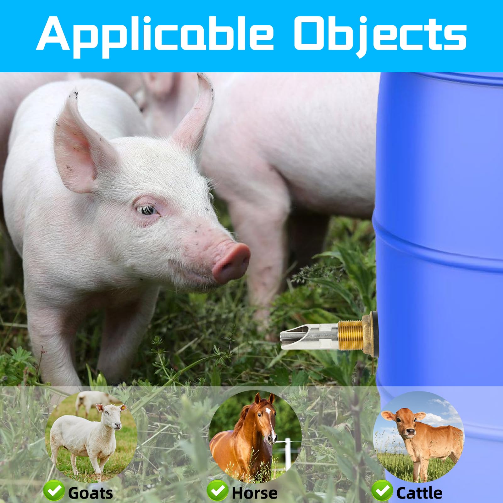 GINDOOR system providing water dispensing for pigs and goats