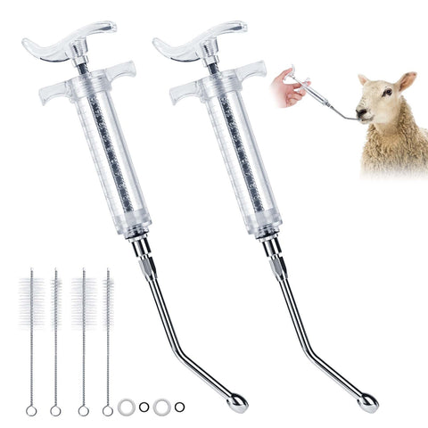 GINDOOR goats syringe 20ml with two-pack for precise dosing on farms