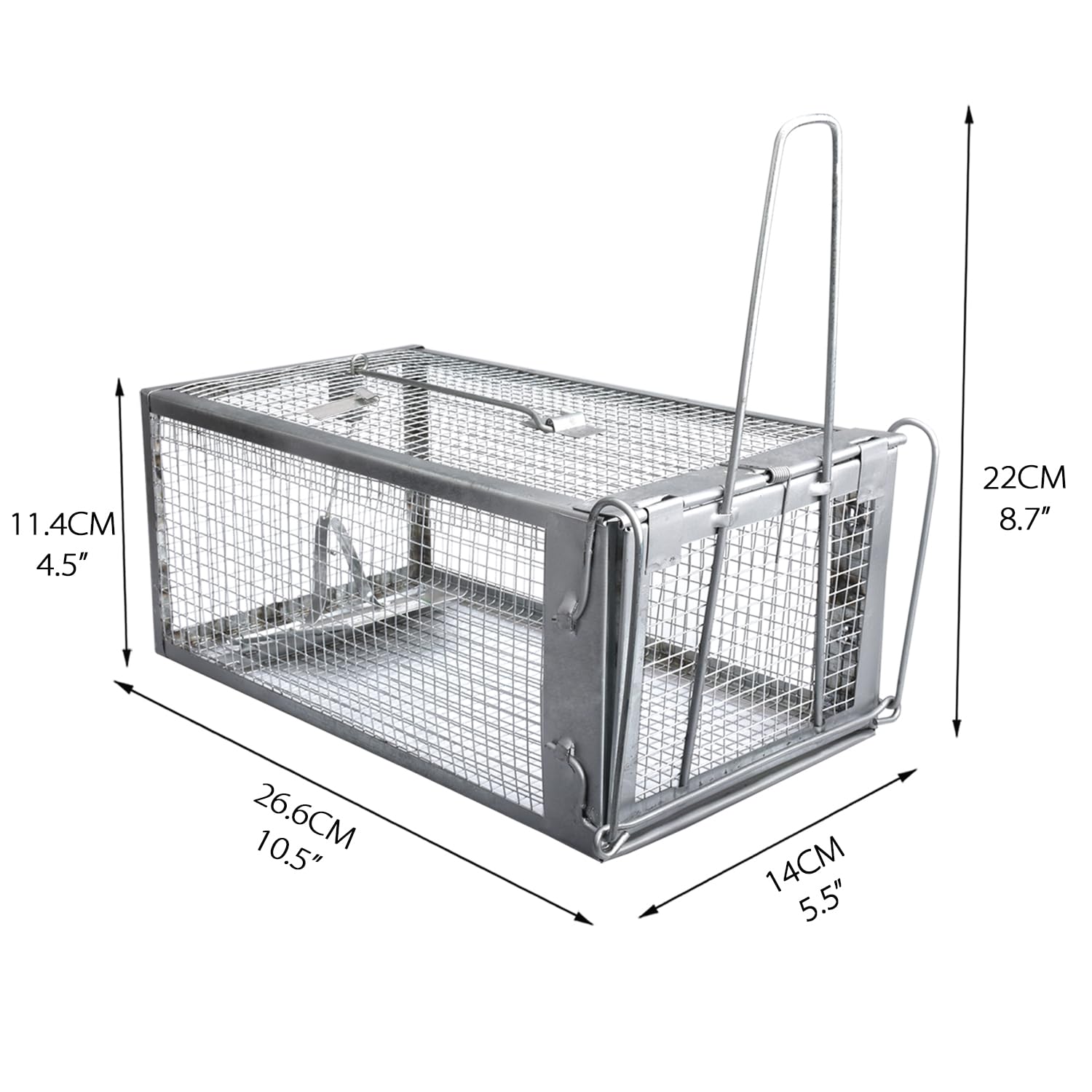 Gingbau trap release mechanism enabling safe release far from home.