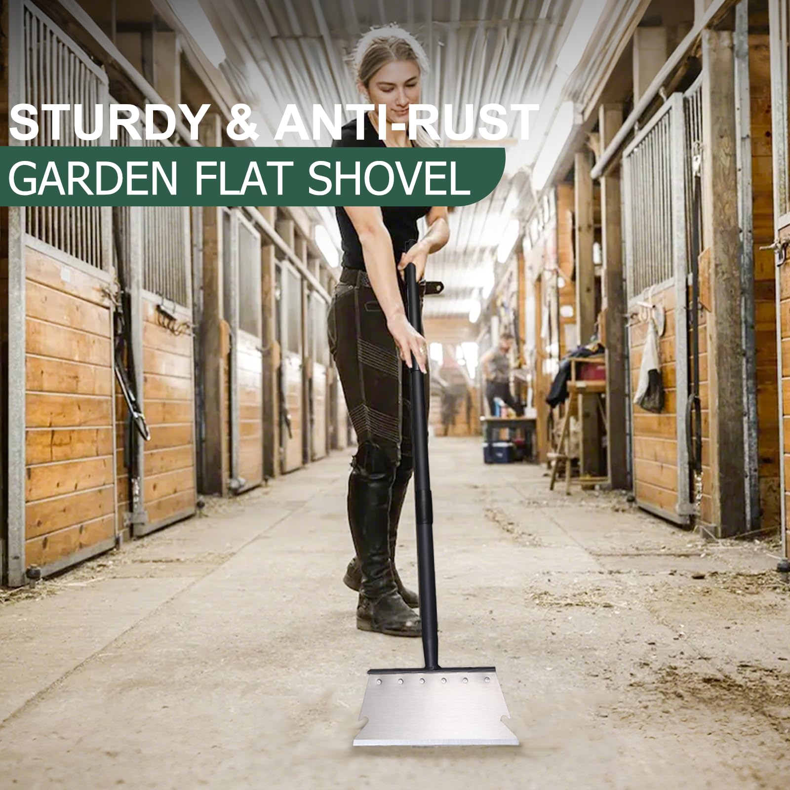 Gingull ergonomic-length shovel handle reduces back strain during long tasks.