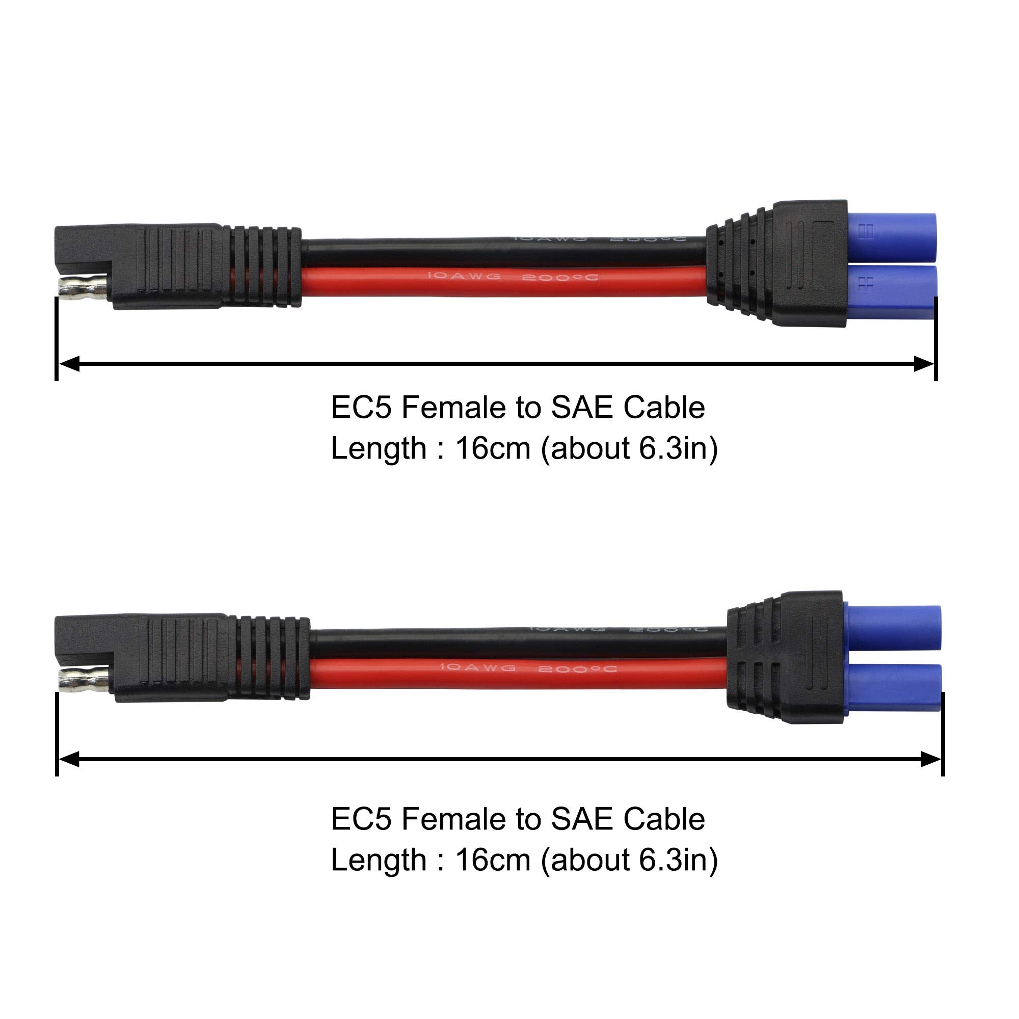 GINTOOYUN EC5 to SAE cable: male end ready for fast secure connection