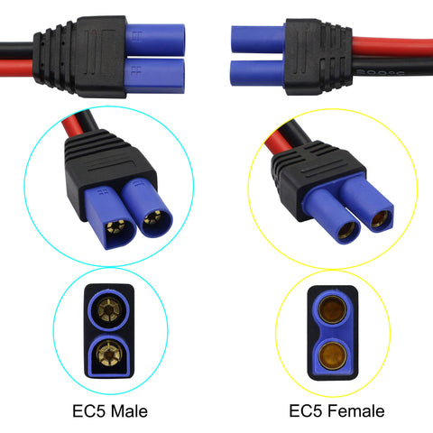 GINTOOYUN gold-plated EC5 connector for stable conductivity