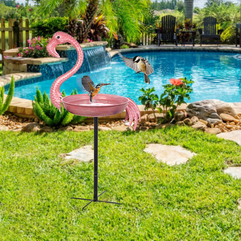 giole 12-inch dish bath catches ample water for birds