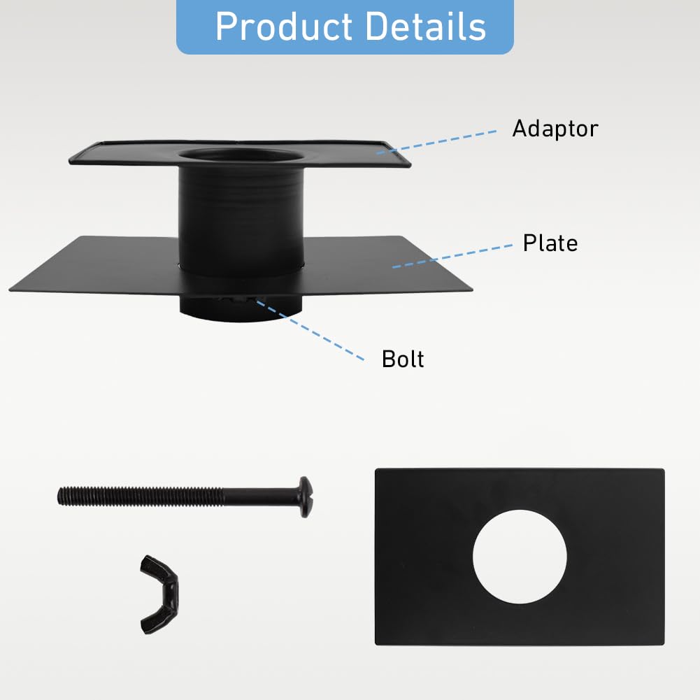 giole rain chain adapter dimensions: compact 5.6 x 3.54 inches fits standard gutters