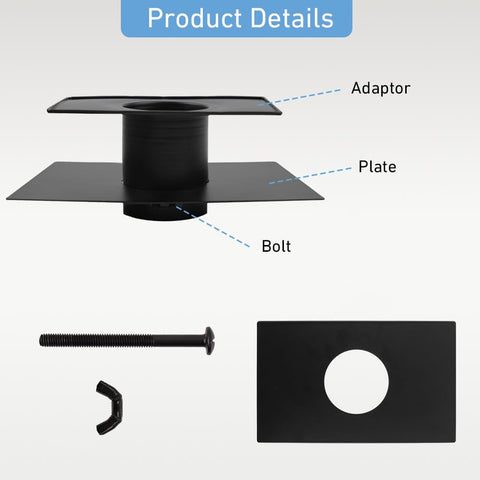 giole rain chain adapter dimensions: compact 5.6 x 3.54 inches fits standard gutters