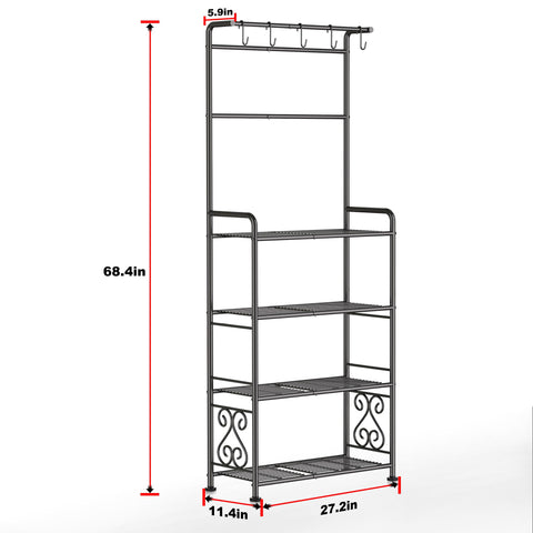 GIOTORENT large-capacity stand holds multiple pots and decor on outdoor or indoor spaces.