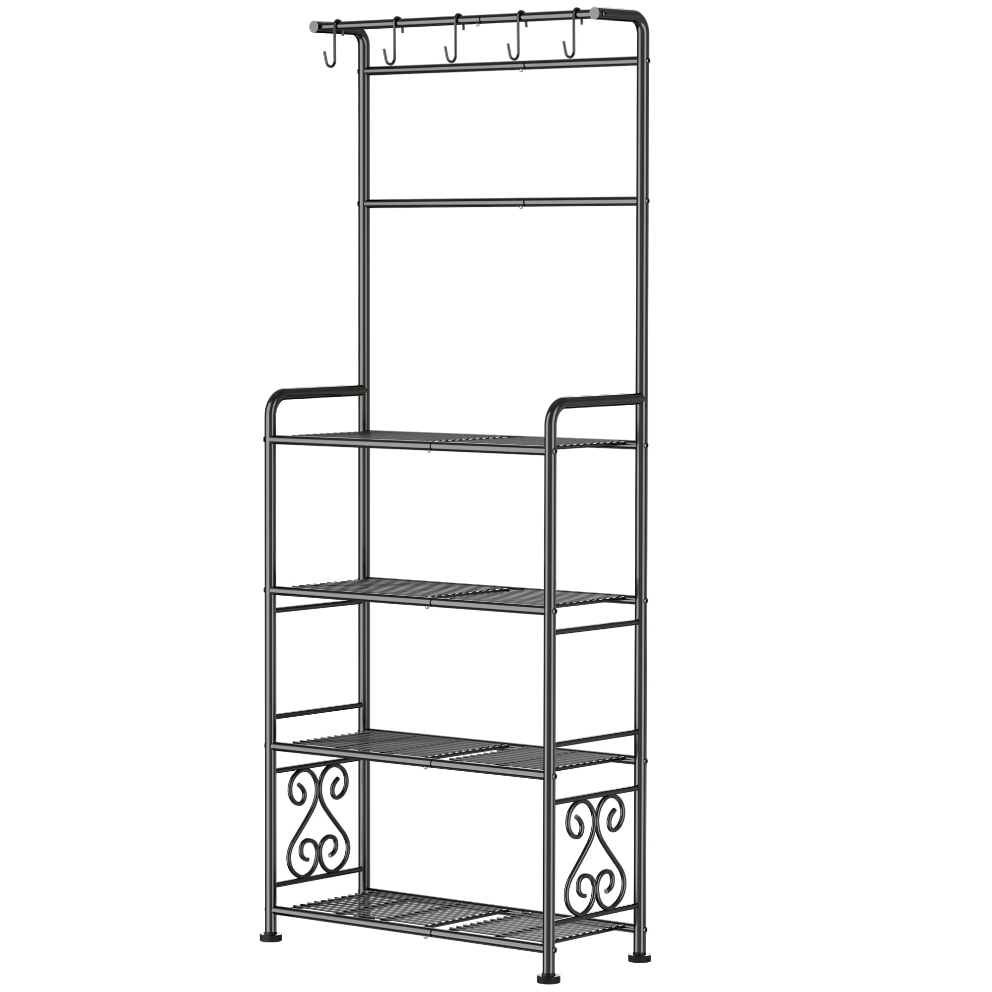 GIOTORENT versatile 4-tier design doubles as storage for books or ornaments.