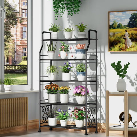 Sturdy frame with reinforced crossbars prevents wobble and protects floors with non-slip feet.