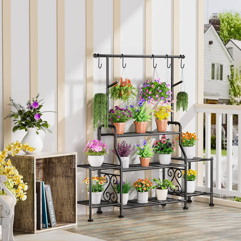 GIOTORENT versatile stand for indoor and outdoor use with plants or decor