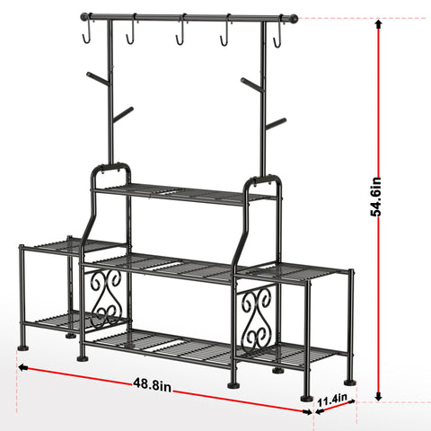 GIOTORENT outdoor-ready plant shelf with rust-proof coating for patios