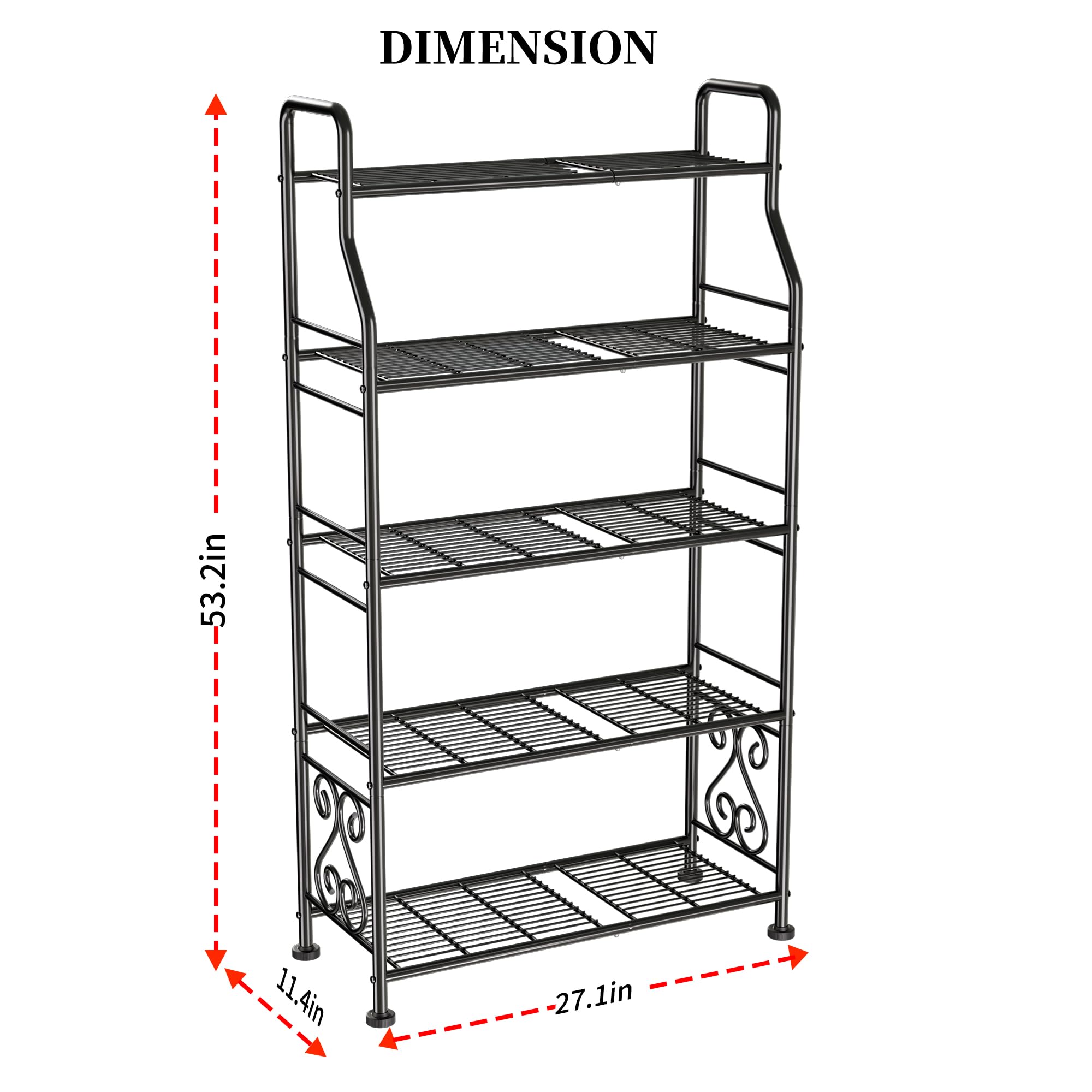 Five-tier design supports 15+ plants, perfect for herbs and succulents in any room or patio.