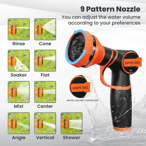 Giraffe Tools 65 ft PVC hose offers long reach for yard tasks