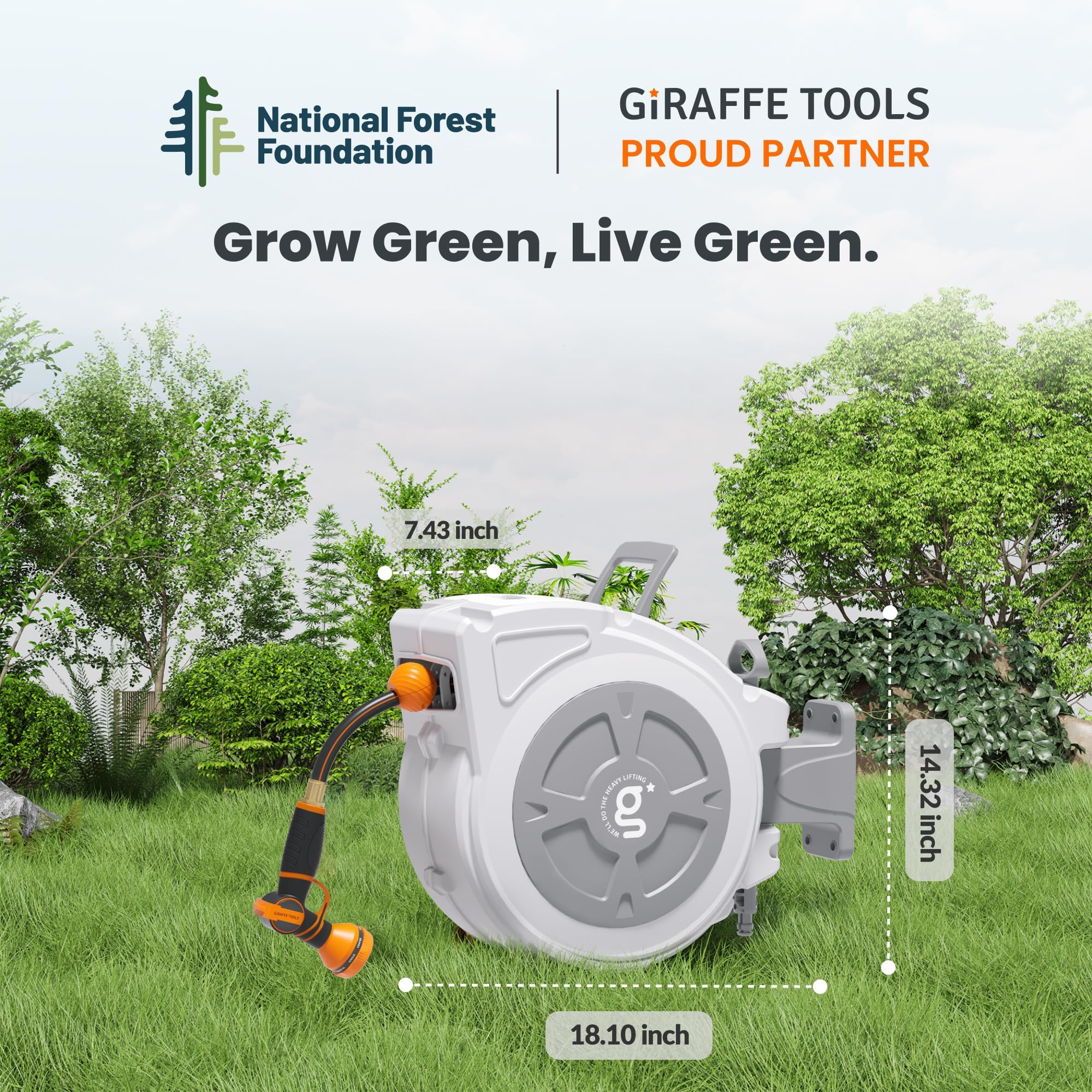 Giraffe Tools 9 function sprayer nozzle provides versatile watering options