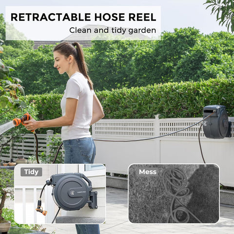 Giraffe Tools 9-pattern nozzle enables versatile watering and cleaning tasks