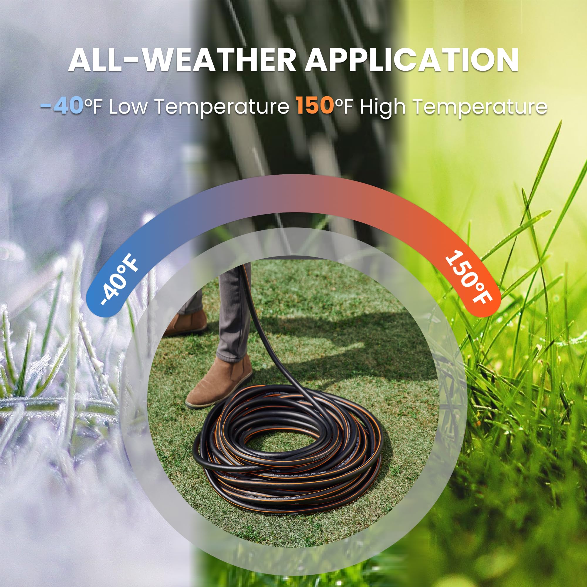 Giraffe Tools all-weather flexible hose suitable for every season