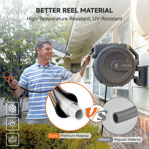 Giraffe Tools automatic rewind reduces tangles with a smooth retraction