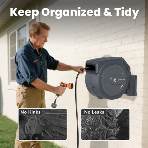 Giraffe Tools AW30 robust lock system fixes hose length at any point.